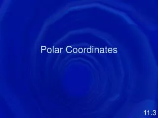 polar coordinates