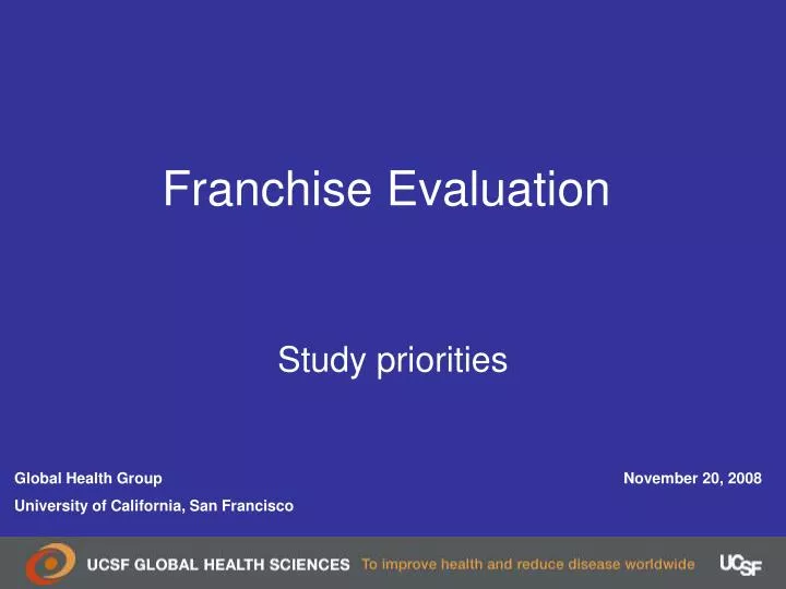 franchise evaluation