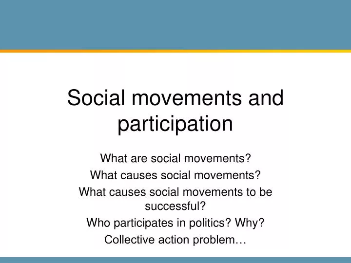 social movements and participation