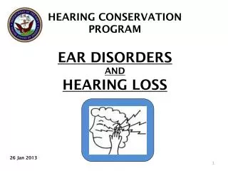 HEARING CONSERVATION PROGRAM EAR DISORDERS AND HEARING LOSS