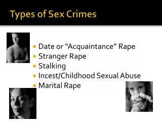Types of Sex Crimes