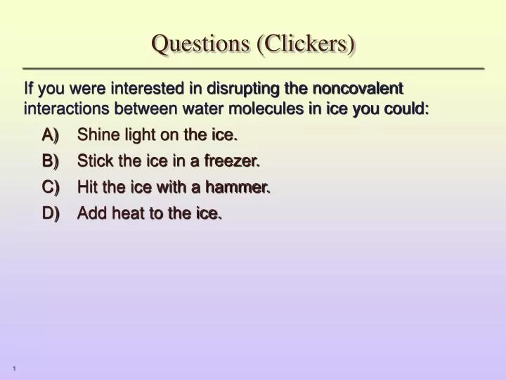 questions clickers