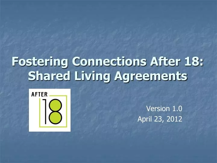 fostering connections after 18 shared living agreements