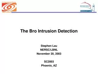 The Bro Intrusion Detection