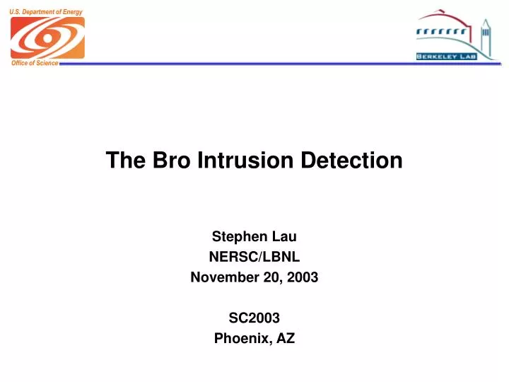 the bro intrusion detection