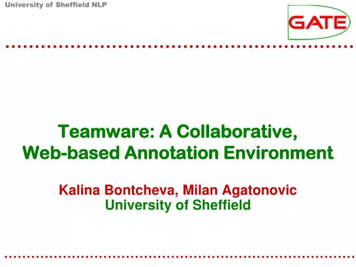 teamware a collaborative web based annotation environment