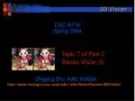 3D Vision - slide 1