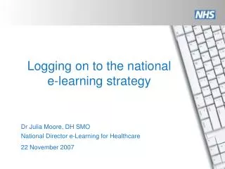 Logging on to the national e-learning strategy