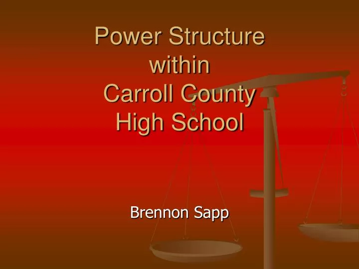 power structure within carroll county high school