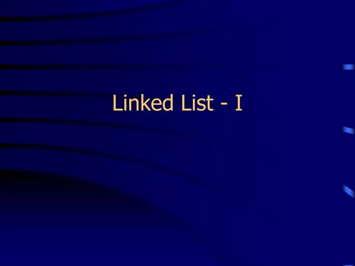 linked list i