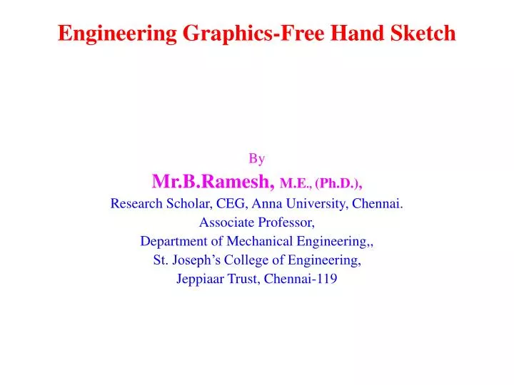 engineering graphics free hand sketch