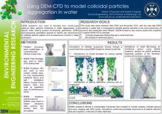 Using DEM-CFD to model colloidal particles aggregation in water