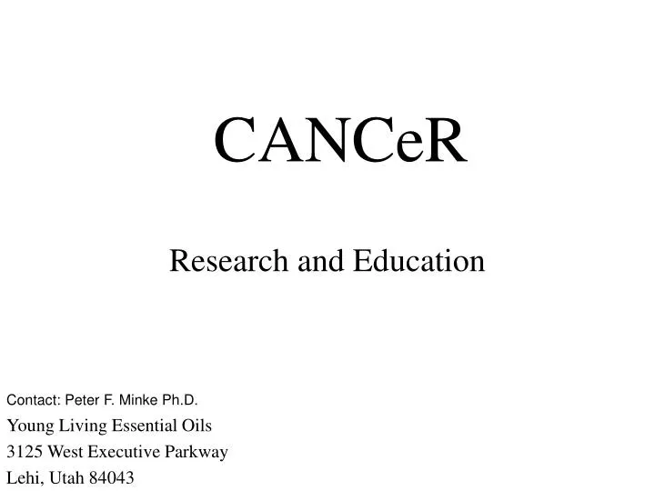 research and education