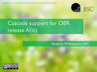 Cascade support for OER release A(iii)
