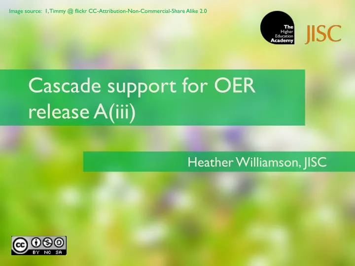 cascade support for oer release a iii