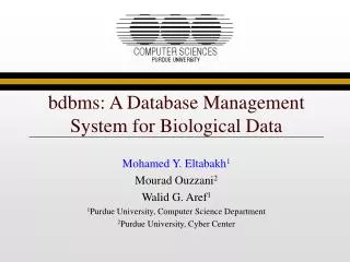 bdbms: A Database Management System for Biological Data
