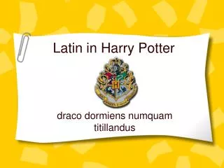Latin in Harry Potter