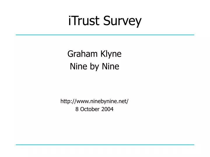 itrust survey