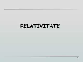 RELATIVITATE