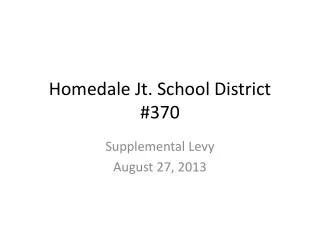 Homedale Jt. School District #370
