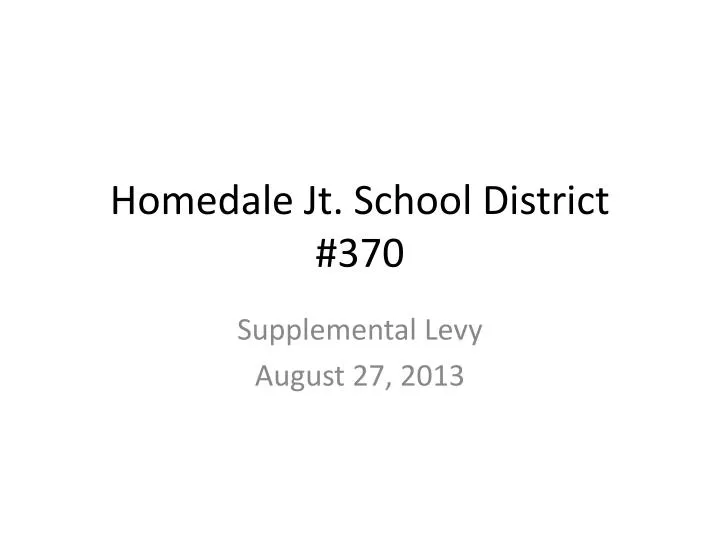 homedale jt school district 370