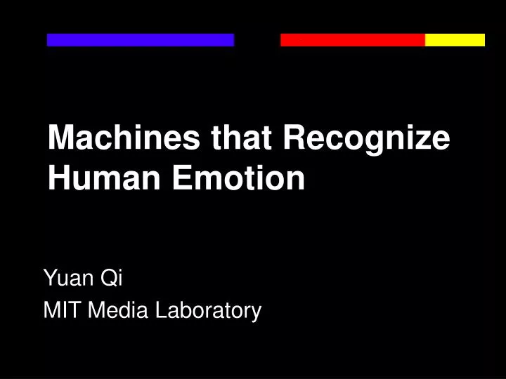 machines that recognize human emotion