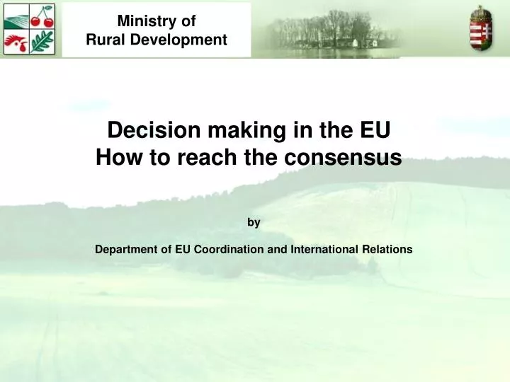 decision making in the eu how to reach the consensus