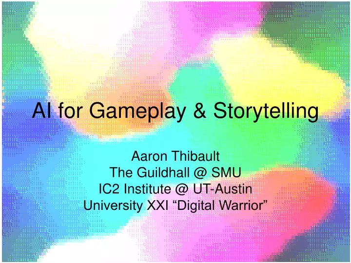 ai for gameplay storytelling