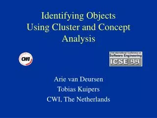 Identifying Objects Using Cluster and Concept Analysis