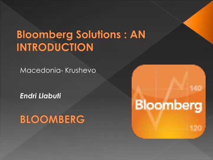 bloomberg solutions an introduction