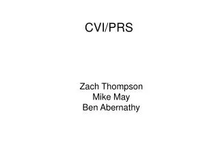 CVI/PRS