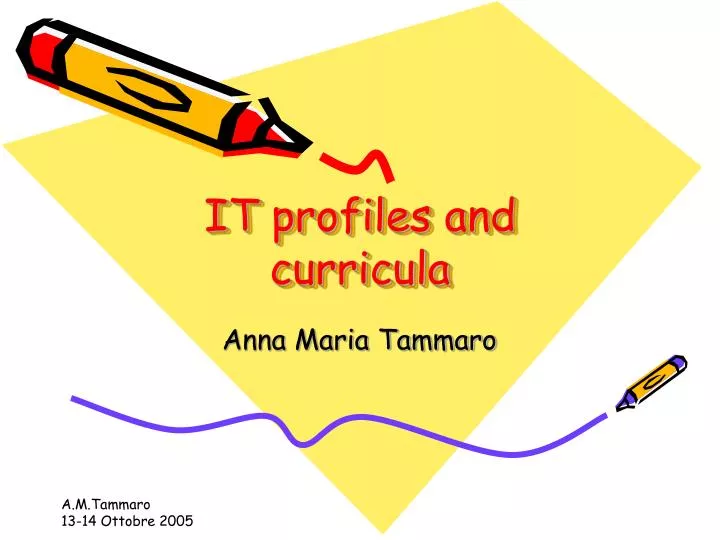 it profiles and curricula