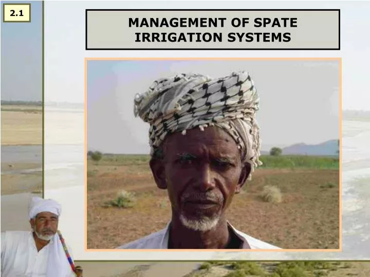 management of spate irrigation systems