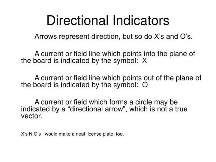 directional indicators