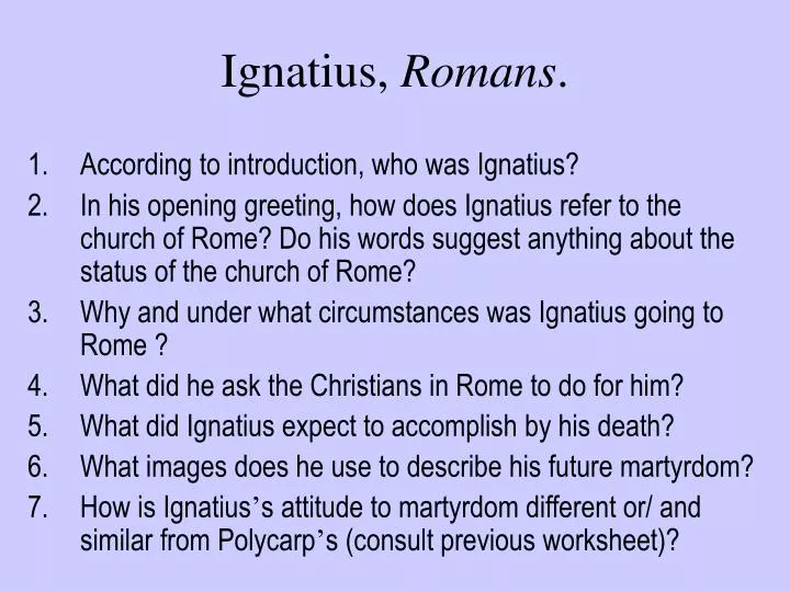 ignatius romans