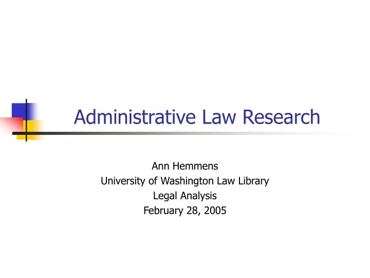 administrative law research