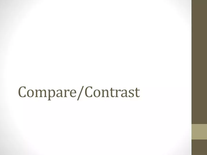 compare contrast