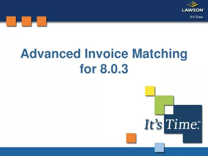 advanced invoice matching for 8 0 3