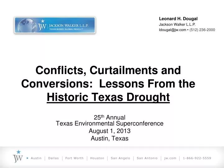 conflicts curtailments and conversions lessons from the historic texas drought