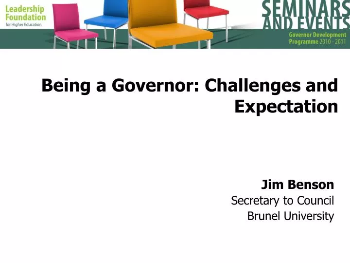 being a governor challenges and expectation