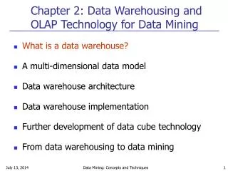 chapter 2 data warehousing and olap technology for data mining