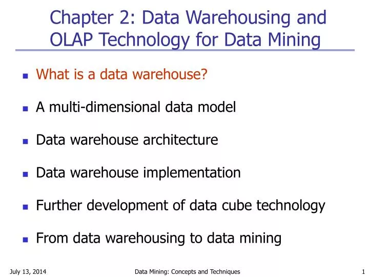 chapter 2 data warehousing and olap technology for data mining