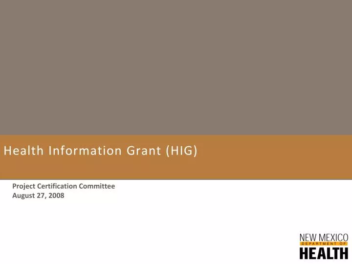 health information grant hig