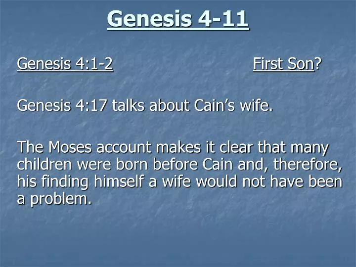 genesis 4 11