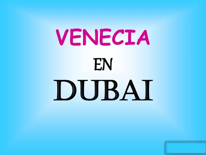 venecia en dubai