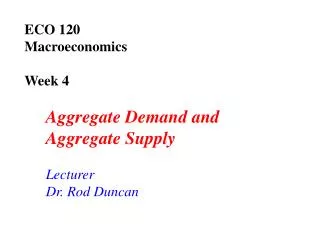 ECO 120 Macroeconomics Week 4