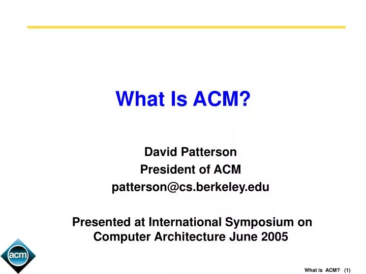 what is acm