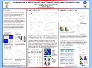 Contrasting Tropical Rainfall Regimes Using TRMM and Ground-Based Polarimetric Radar Steven A. Rutledge, Robert Cifelli