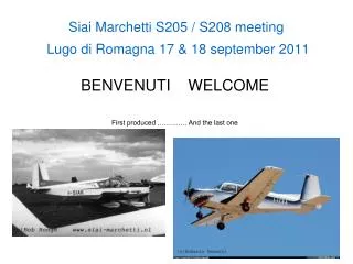 Siai Marchetti S205 / S208 meeting Lugo di Romagna 17 &amp; 18 september 2011