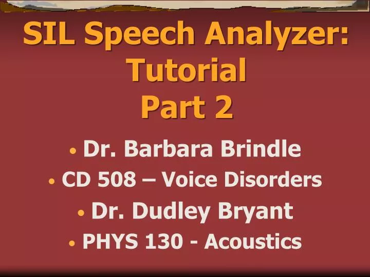 sil speech analyzer tutorial part 2